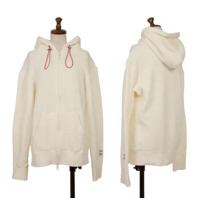 PINK HOUSE×DUVETICA Cotton Blend Brushed Double Zip Hoodie