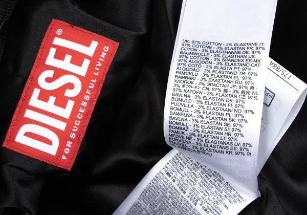 DIESEL L-Eader Front Lamb Leather Switching High-neck Denim Jacket K-166328_013