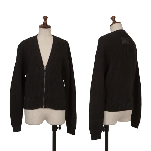 REPLAY Cashmere Blend Zip Knit Cardigan Black S K-166329_001