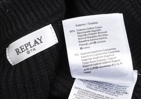 REPLAY Cashmere Blend Zip Knit Cardigan K-166329_012
