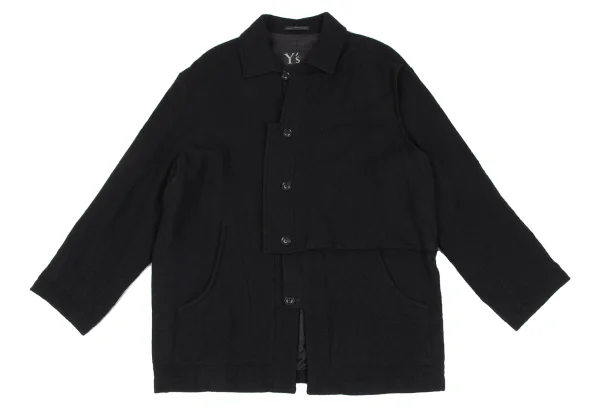 Y's Half Layered Wool Jacket K-166334_002