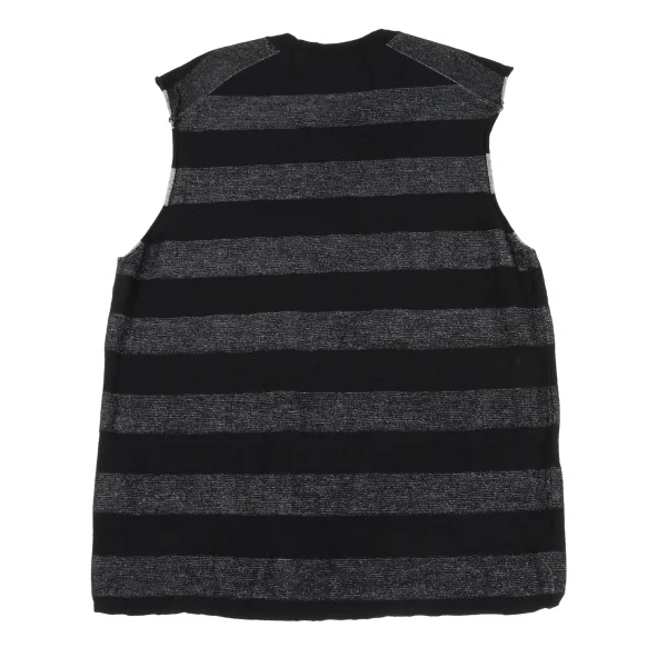 COMME des GARCONS HOMME PLUS Striped Sleeveless Knit Vest K-166341_006