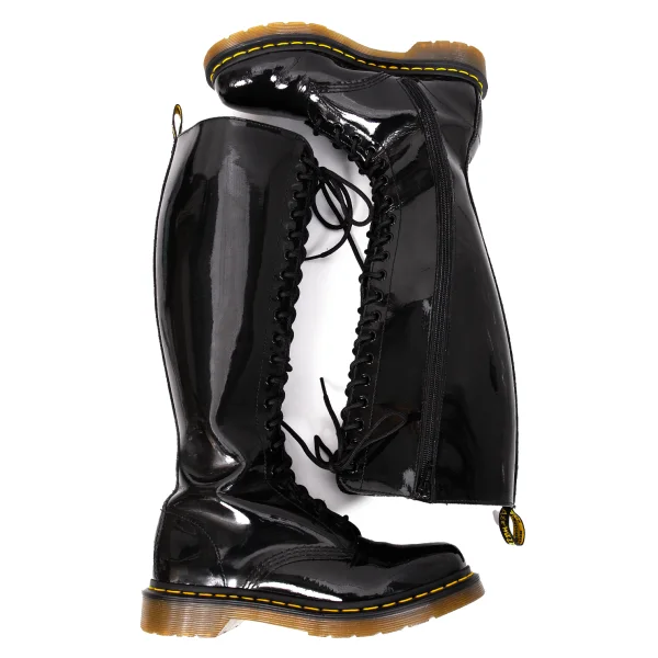 Dr.Martens 1B60 20 Hole Enamel Side Zip Long Boots K-166343_002