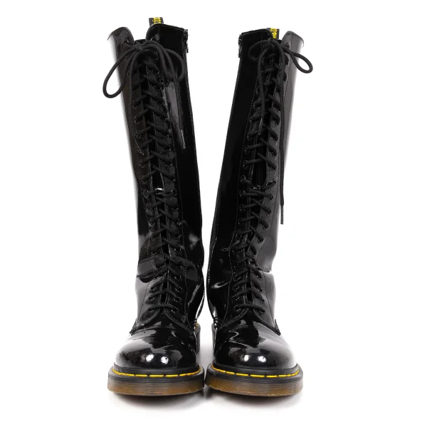 Dr.Martens 1B60 20 Hole Enamel Side Zip Long Boots K-166343_003