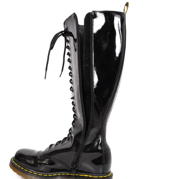 Dr.Martens 1B60 20 Hole Enamel Side Zip Long Boots K-166343_010