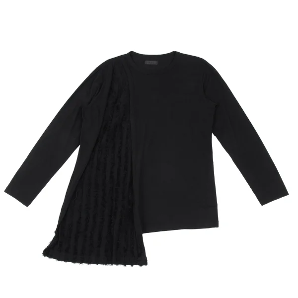 S'YTE Fringe Line Switching Top Black 3 K-166345_001