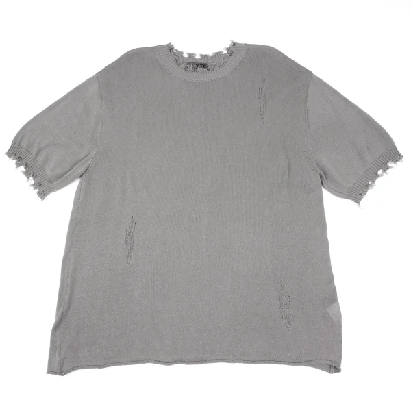 S'YTE Crush Cotton Short Sleeve Knit Grey 3 K-166346_001