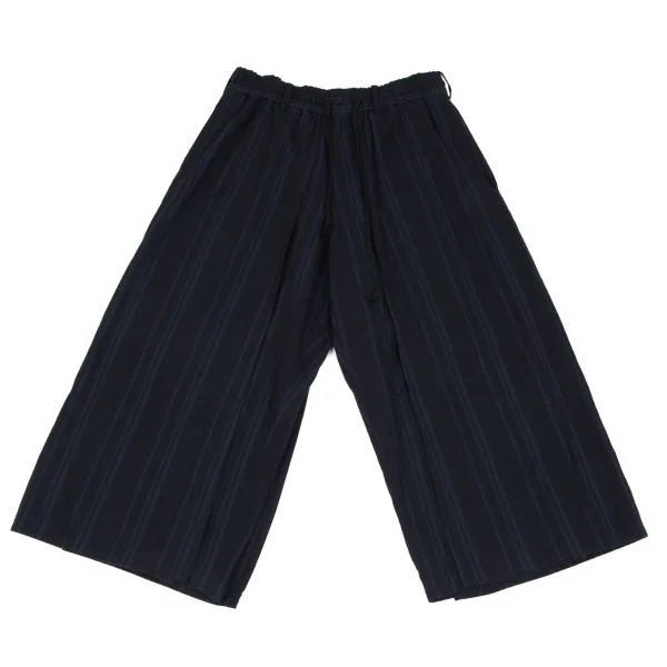 S'YTE Linen Cotton Striped Wide Wrap Pants Navy 3 K-166348_001