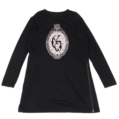 Ground Y×The Haunted Mansion Hem Zip Design Printed Top