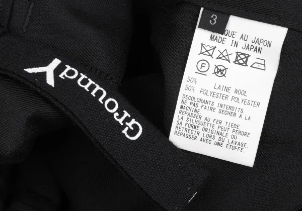 Ground Y Wool Poly Gabardine Layered Skirt Pants K-166356_014