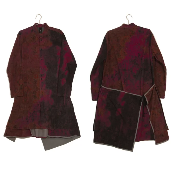 Ground Y Psychedelic Print Corduroy Long Shirt Purple,Black 3 K-166359_001