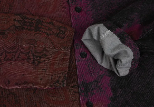 Ground Y Psychedelic Print Corduroy Long Shirt K-166359_007