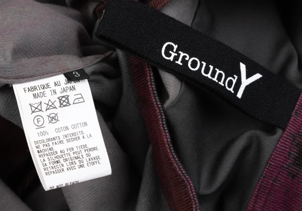 Ground Y Psychedelic Print Corduroy Long Shirt K-166359_017