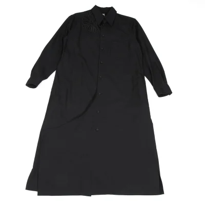 Ground Y Wool Poly Gabardine Cut Work Long Shirt