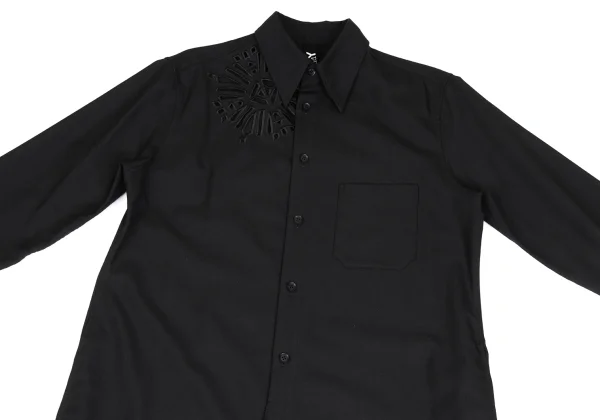 Ground Y Wool Poly Gabardine Cut Work Long Shirt K-166360_002