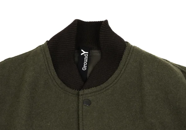 Ground Y Melton Wool Tuck Sleeve Big Stadium Jacket K-166362_003