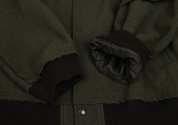 Ground Y Melton Wool Tuck Sleeve Big Stadium Jacket K-166362_005