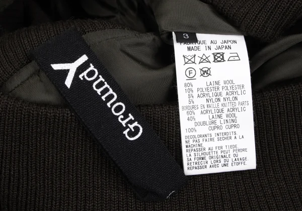 Ground Y Melton Wool Tuck Sleeve Big Stadium Jacket K-166362_011