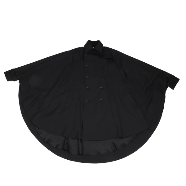 Ground Y Wool Poly Gabardine Trench Cloak Coat K-166363_002
