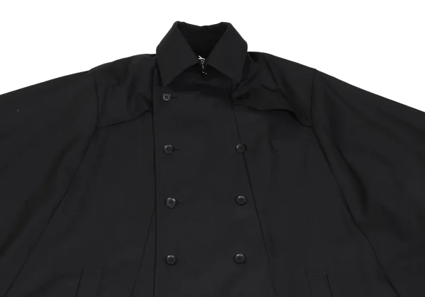 Ground Y Wool Poly Gabardine Trench Cloak Coat K-166363_003