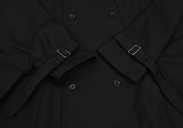 Ground Y Wool Poly Gabardine Trench Cloak Coat K-166363_007