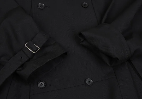 Ground Y Wool Poly Gabardine Trench Cloak Coat K-166363_009