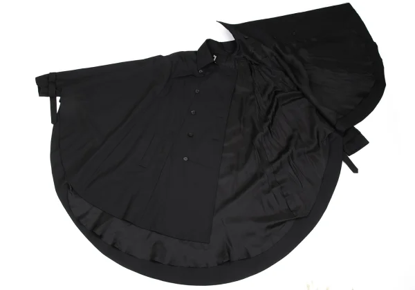 Ground Y Wool Poly Gabardine Trench Cloak Coat K-166363_012