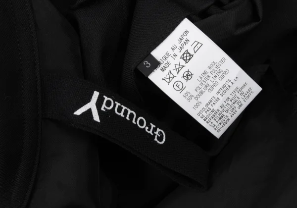 Ground Y Wool Poly Gabardine Trench Cloak Coat K-166363_020