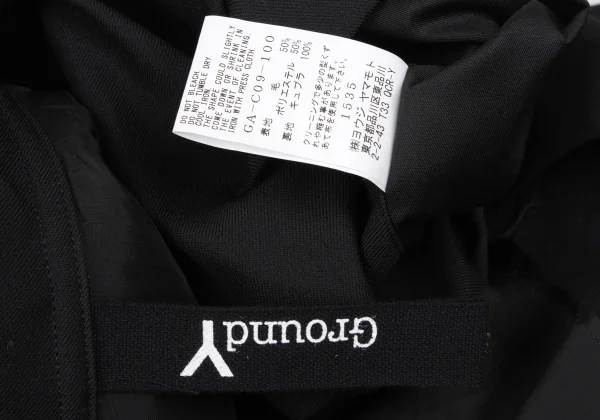 Ground Y Wool Poly Gabardine Trench Cloak Coat K-166363_021