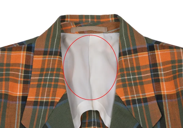 Jean Paul GAULTIER HOMME Linen Cotton Tartan Check Jacket K-166378_003