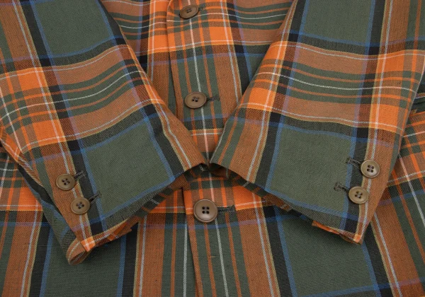 Jean Paul GAULTIER HOMME Linen Cotton Tartan Check Jacket K-166378_008