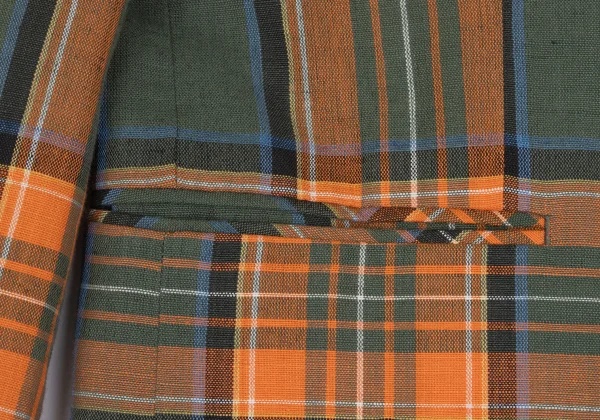 Jean Paul GAULTIER HOMME Linen Cotton Tartan Check Jacket K-166378_013