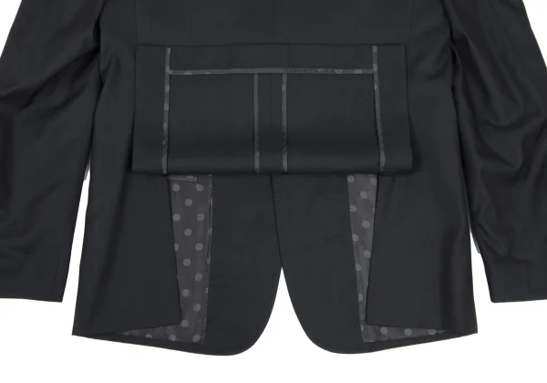 COMME des GARCONS HOMME DEUX Wool Silk Lining Dot Jacket K-166380_014