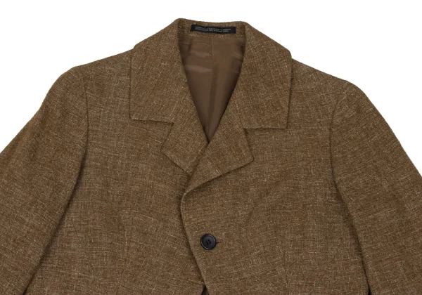 Yohji Yamamoto FEMME Wool Linen 3/4 Sleeve Jacket K-166386_003