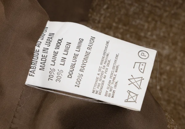 Yohji Yamamoto FEMME Wool Linen 3/4 Sleeve Jacket K-166386_016