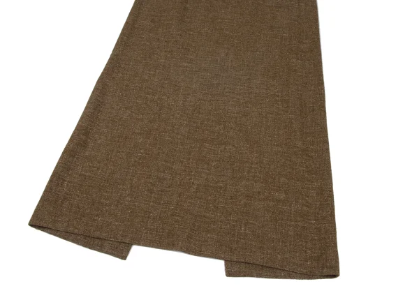 Yohji Yamamoto FEMME Wool Linen Back Slit Skirt K-166387_004