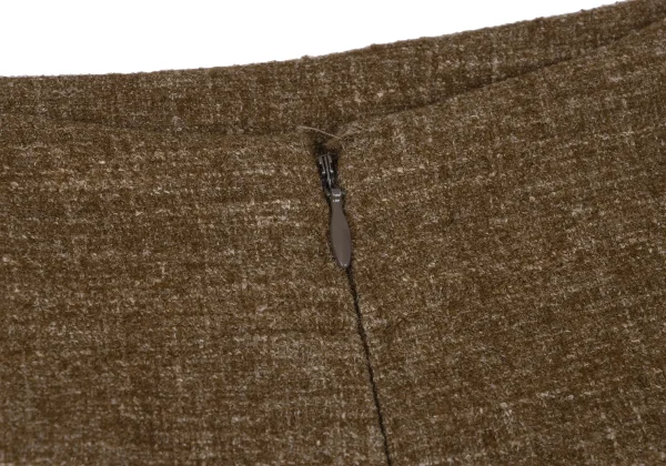 Yohji Yamamoto FEMME Wool Linen Back Slit Skirt K-166387_006