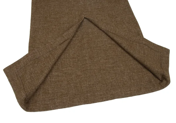 Yohji Yamamoto FEMME Wool Linen Back Slit Skirt K-166387_010