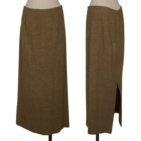 Yohji Yamamoto FEMME Wool Linen Jacket & Skirt K-166388_012