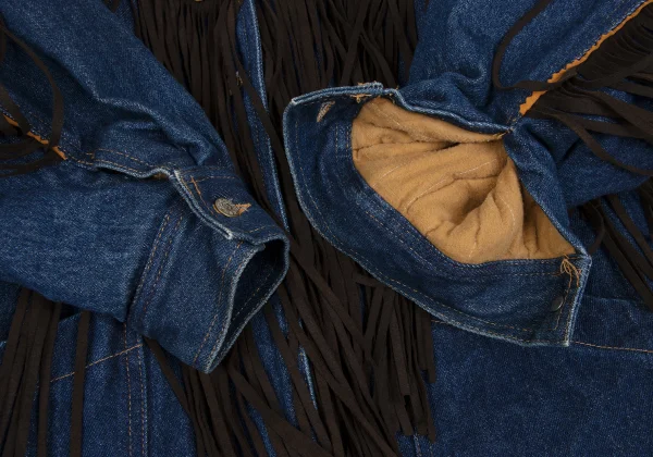 KENZO Jeans Fringe Padded Denim Jacket K-166392_008