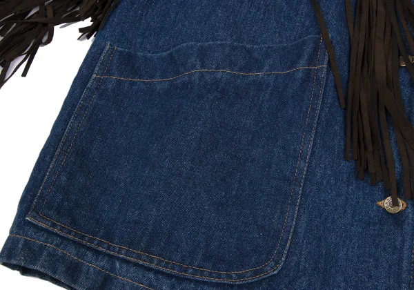 KENZO Jeans Fringe Padded Denim Jacket K-166392_011