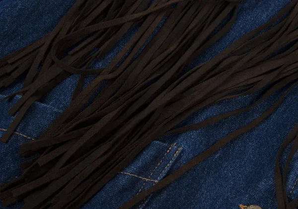 KENZO Jeans Fringe Padded Denim Jacket K-166392_012