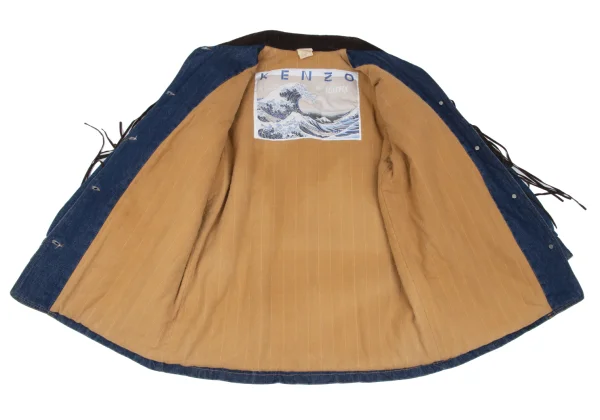 KENZO Jeans Fringe Padded Denim Jacket K-166392_013