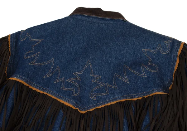 KENZO Jeans Fringe Padded Denim Jacket K-166392_017