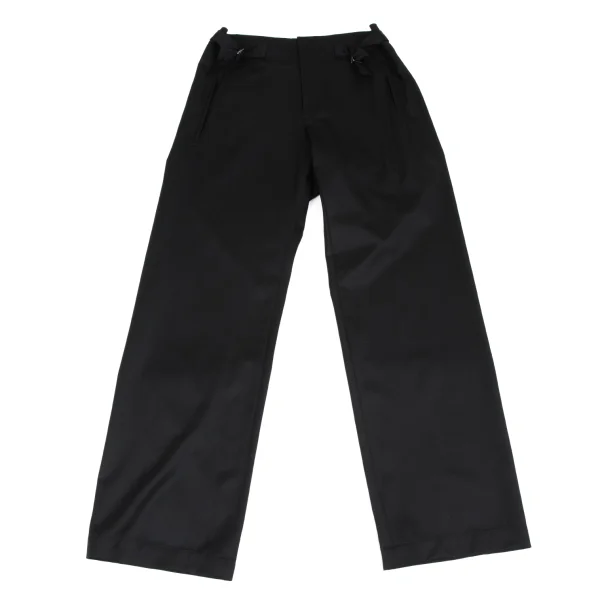Y's Wool Side Belted Pants Black 3 K-166398_001