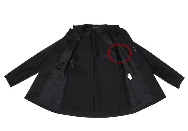 ワイズY's ウールスタンドカラーラグランセットアップ 黒2 3 K-166399_009