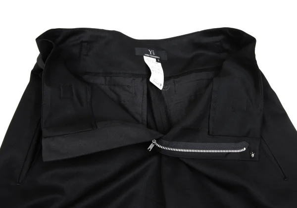 ワイズY's ウールスタンドカラーラグランセットアップ 黒2 3 K-166399_015