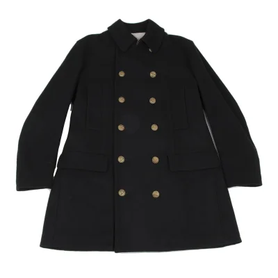 Jean Paul GAULTIER HOMME Wool Cow Metal Button Coat