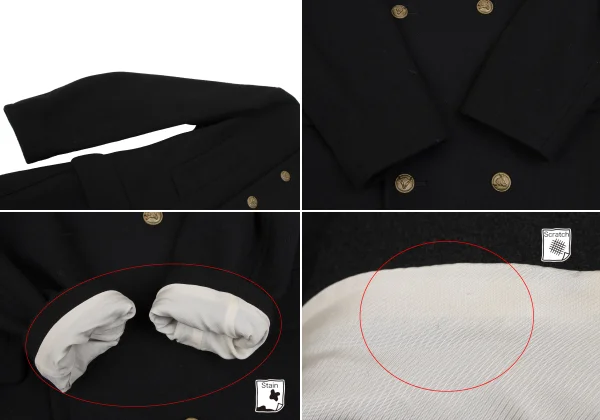 Jean Paul GAULTIER HOMME Wool Cow Metal Button Coat K-166400_004