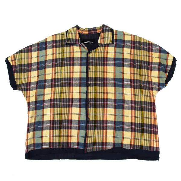 tricot COMME des GARCONS Checker Open Collar Shirt K-166402_002